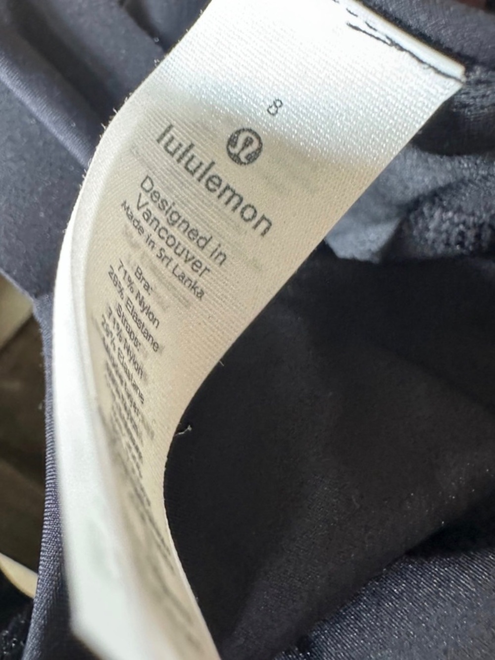 NWT lululemon Women’s Strong At Heart Bra Sport Top Size 8 Black Sports Bra NEW - Picture 3 of 8